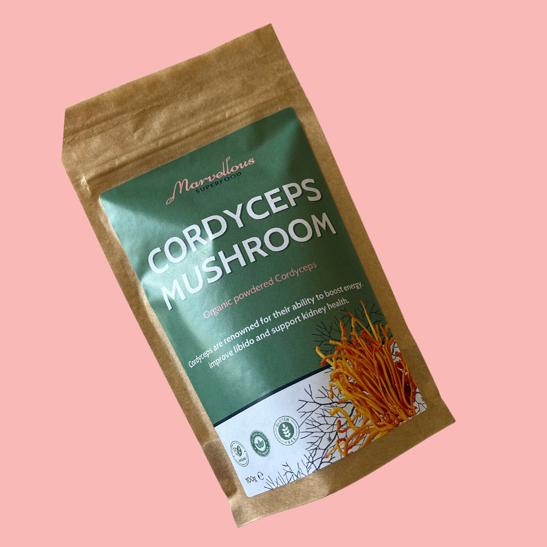 Organic Cordyceps mushroom powder.